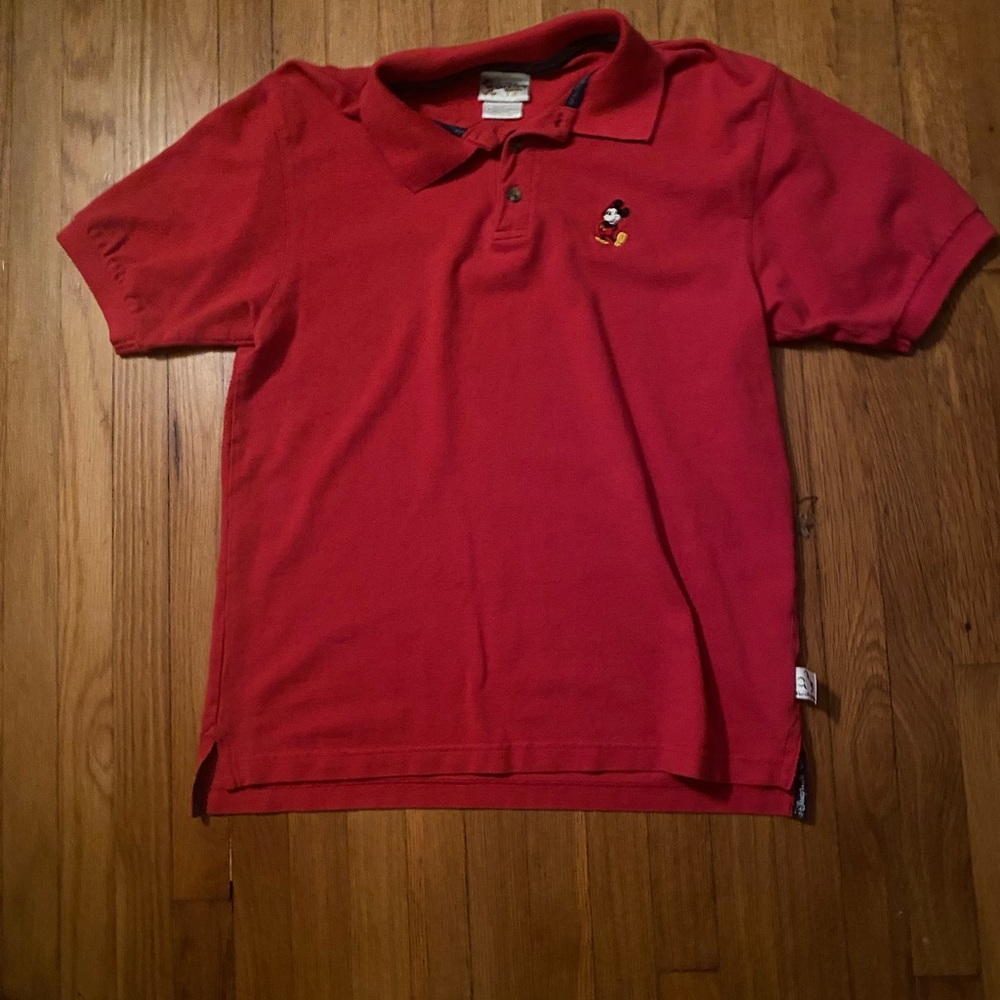 90s micky mouse disney world polo size S but fits M/L